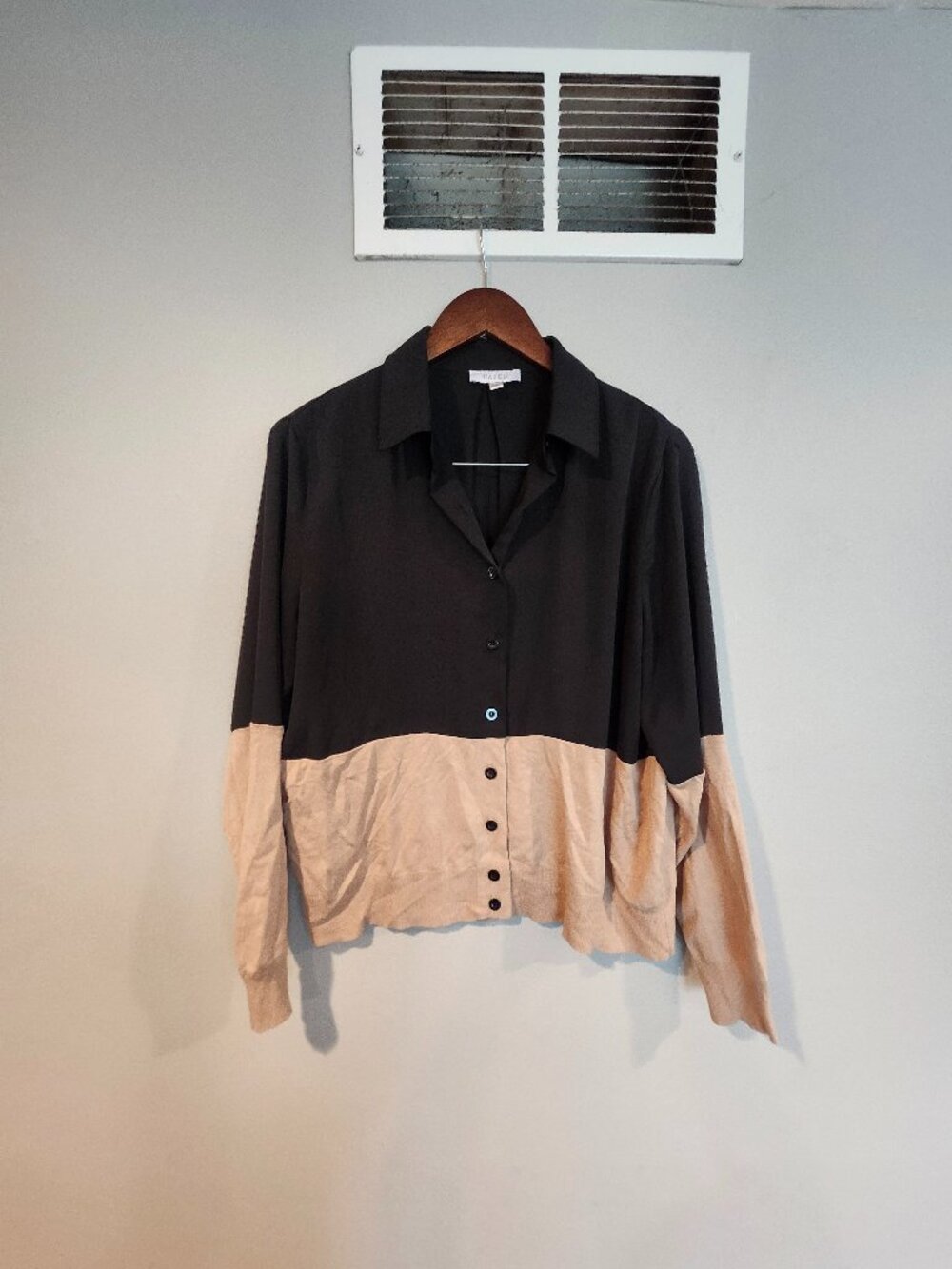 Black and Beige button up